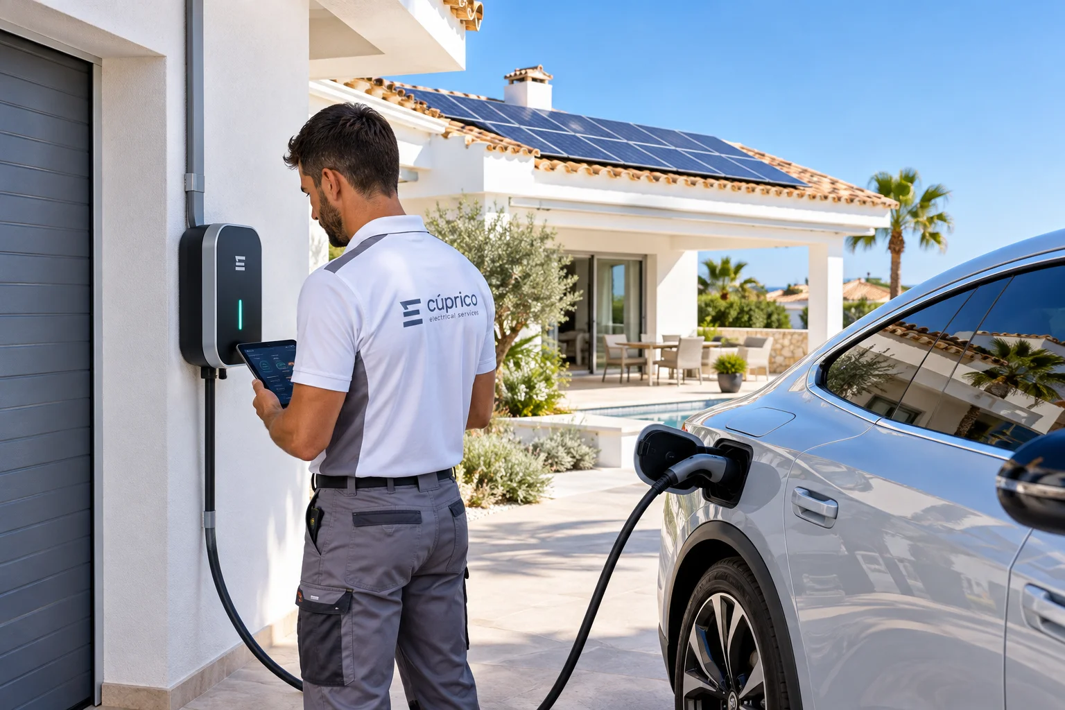 Instalar cargador de coche eléctrico en casa: guía chalet